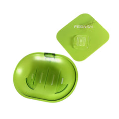 Plastic Soap Dish Holder for Bathroom Shower Wall Mounted Self Adhesive Soap Holder Saver Tray-Plastic Sponge Holder for Kitchen Storage Rack Soap Box, Bathroom