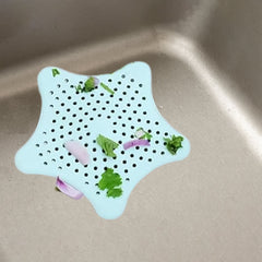 Silicone Star Shaped Sink Filter Bathroom Hair Catcher Drain Strainers for Basin