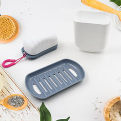 Stylish & Leak-Proof Travel Soap Box – Secure Seal for Home, Bathroom, Hiking & Camping (1 Pc)