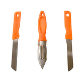 3in1 Multipurpose Stainless Steel Classic Kitchen Knife Set of 3 for Fruits and Vegetable Chopping / Cutting / Peeling, Kitchen Knife / Vegetable Peeler / Plain Knife