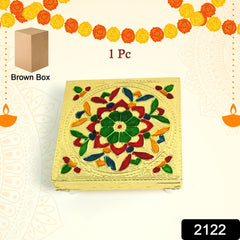 Handicraft Wood Chowki for Pooja , Wooden Bajot (1 Pc / Mix Descign & Color)