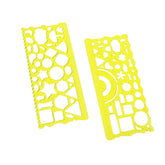 Clear Template Rulers: Triangle, Square, Rectangle