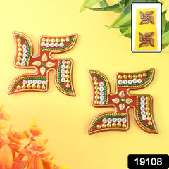 Decorative Swastik Sticker (2Pc Set)