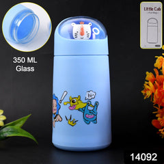 Double Wall Cartoon Glass Water Bottle 350Ml (1 Pc)