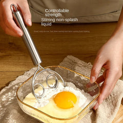 Premium Stainless Steel Dough Whisk, Dough Hand Mixer Artisan Blender For Egg, Bread, Cake, Pastry, Pizza Dough - Perfect Baking Tools, Whisking, Tirring Kitchen Tools (1 Pc)