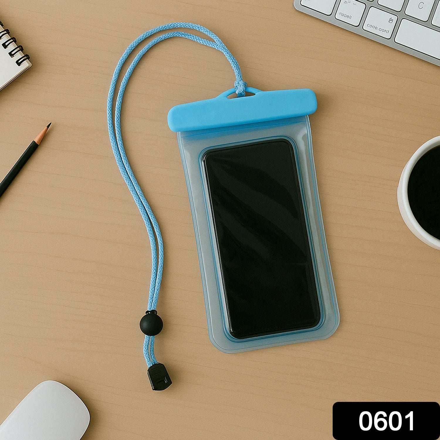 Waterproof Mobile Pouch (6.2 inch , Random Colour)