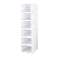 6-Layer Stackable Foldable Storage Organizer Cart for Clothes, Kitchen, Closet & Bathroom