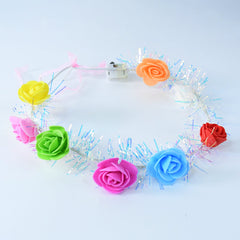 LED Flower Crown Headband – Multicolor Light-Up (1 Pc), Hair accessories