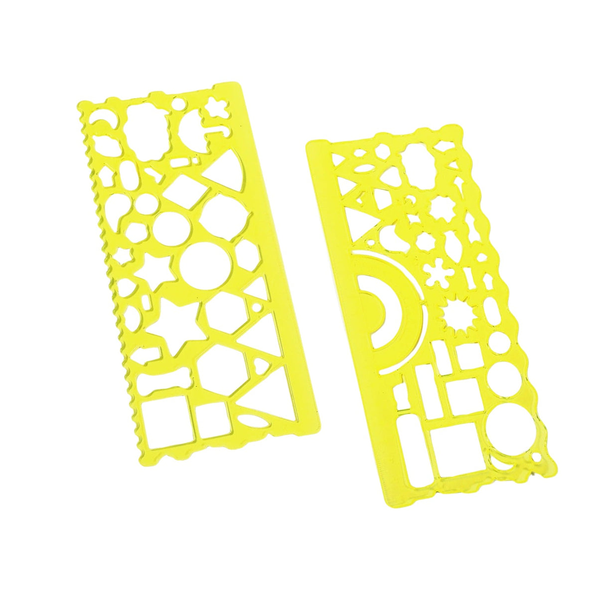 Clear Template Rulers: Triangle, Square, Rectangle