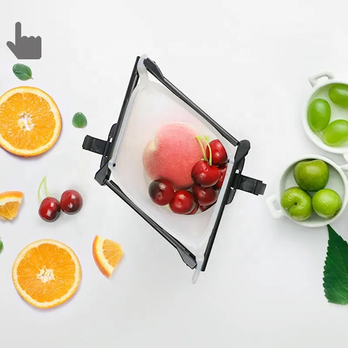 Reusable Silicone Food Bag – Leakproof, Flat Bottom, BPA-Free, Microwave & Dishwasher Safe