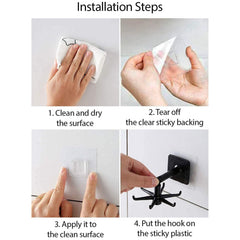 Rotatable hooks for hanging 360 (1 Pc / Black)