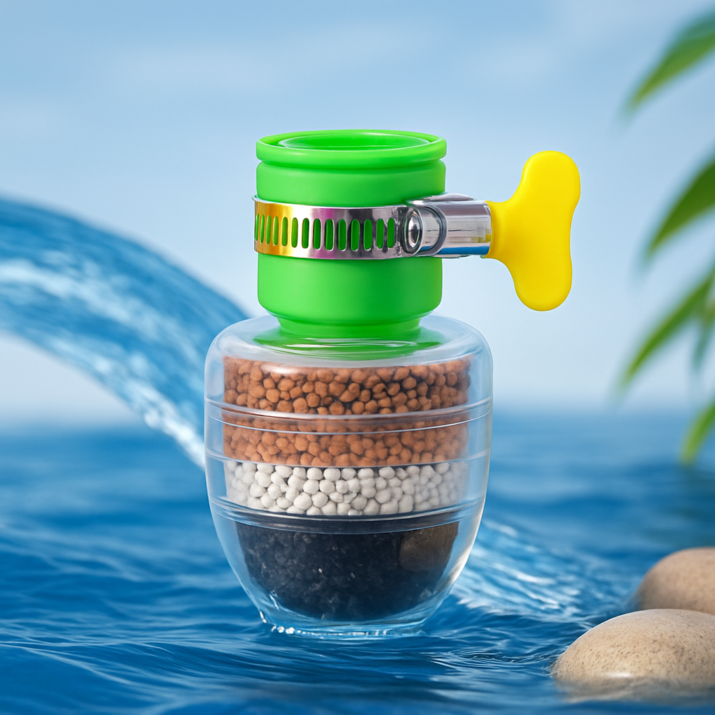 Water Faucet, Clean Purifier Filter Cartridge Water Tap, Upgrade Universal Interface Faucet Filter (Six Layer Purifier)