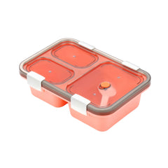 Plastic Lunch Box for Kids, Lunch Box for Kids 3 Compartment Insulated Lunch Box Tiffin Box for Boys, Girls, School & Office Men (3 Compartment Lunch Box)