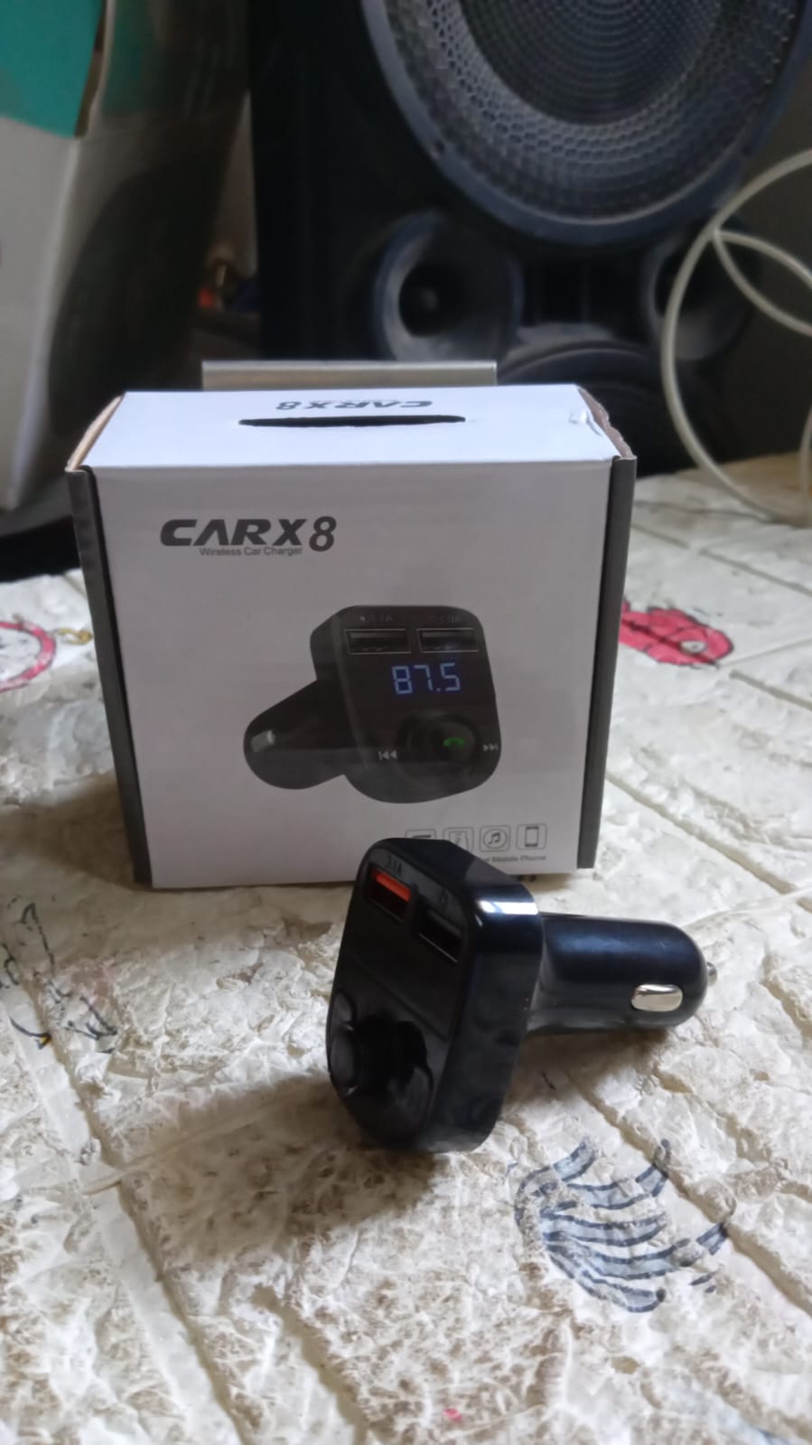 CAR-X8 Bluetooth FM Transmitter Kit with Dual USB Fast Charger